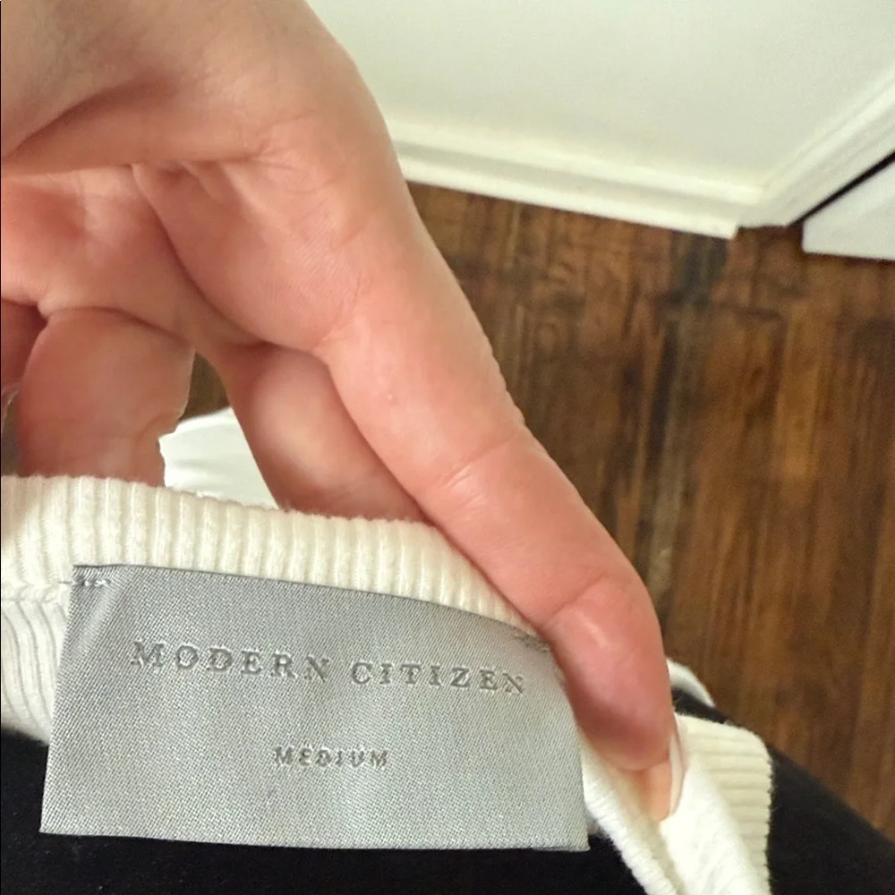 Modern Citizen Ivory Ribbed Tank Top - Picture 2 of 5
